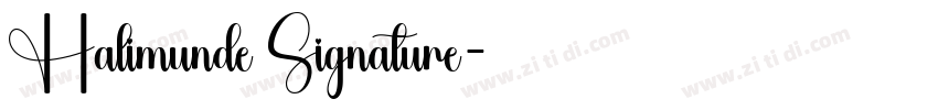 Halimunde Signature字体转换